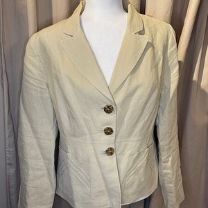 Merona tan linen blazer sz 12